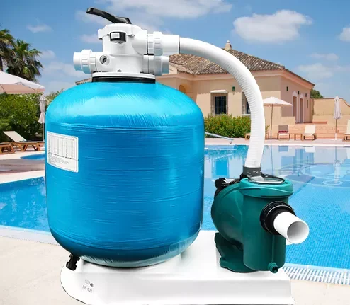 Swimming Fiberglass Combo 6-Way Muliport Value Filtration Combo System Pool Sand Filter With Pump