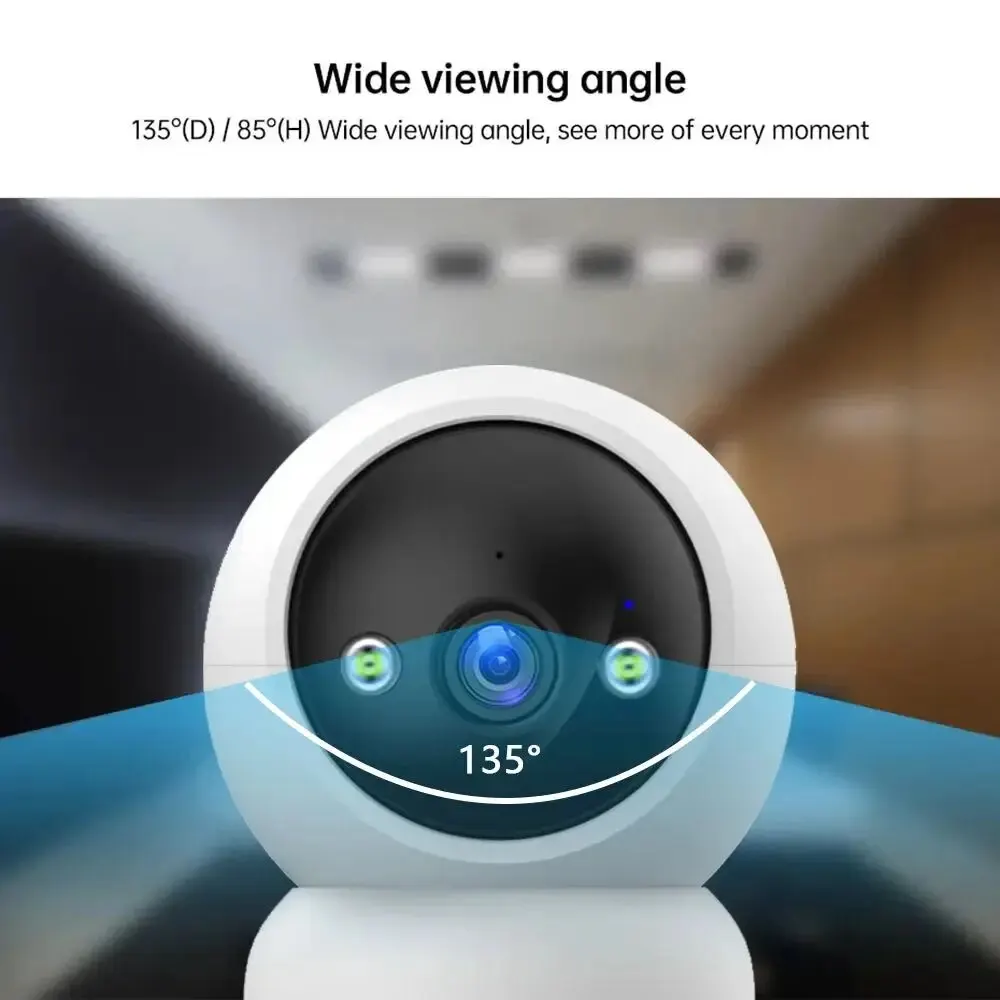 Tuya 3MP/4MP Telecamera IP WiFi per interni AI Rilevamento umano Telecamera di sorveglianza per visione notturna Vita intelligente Onvif Baby Monitor Smart Home