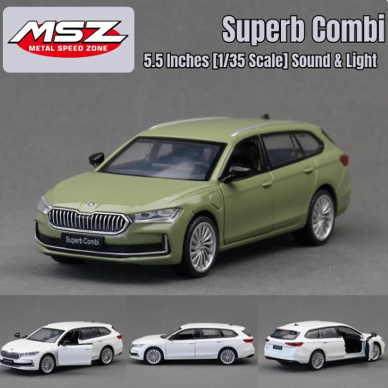 Diecast 1:35 Scale Superb IV Combi Alloy Simulation Metal Car Model Static Collection Decorated Holiday Gifts Toys Souvenir Gift