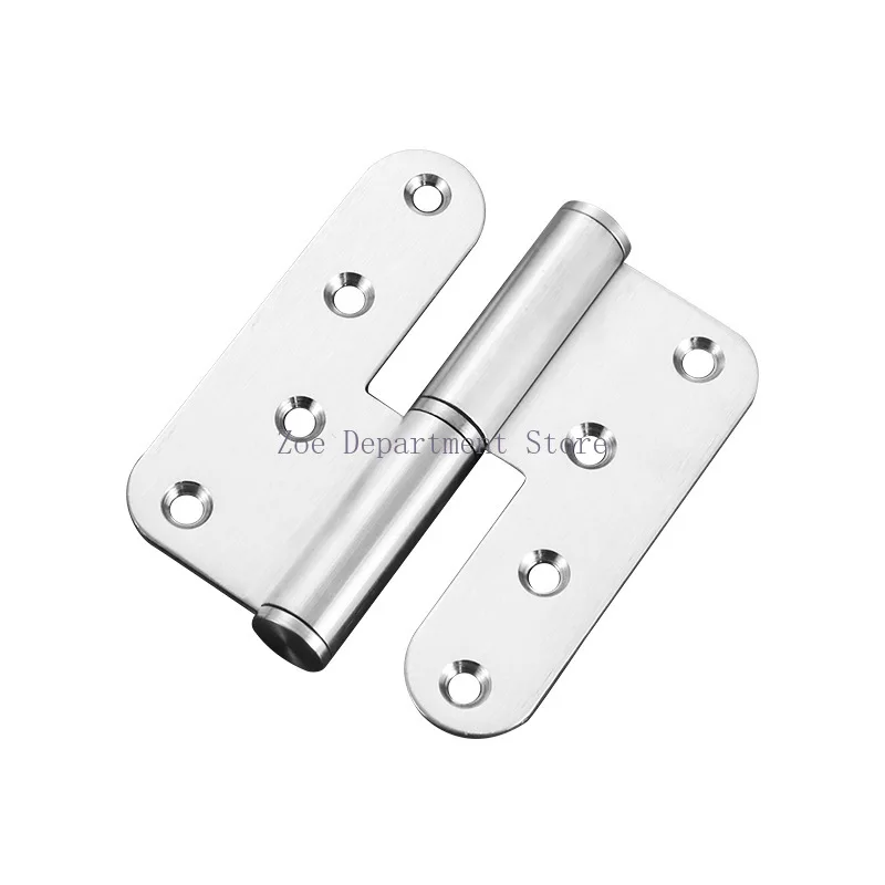1PCS 4 inch thick stainless steel round corner detachable hinge, bedroom wardrobe, fireproof door, hinge, room door, flat hinge