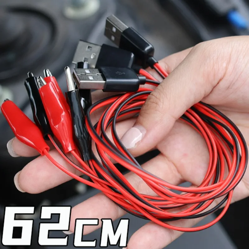 

62 см металлический зажим типа «крокодил» электрический зажим для тестирования зонда крокодил тестовый зажим к USB-адаптеру мультиметр автомобиль дом