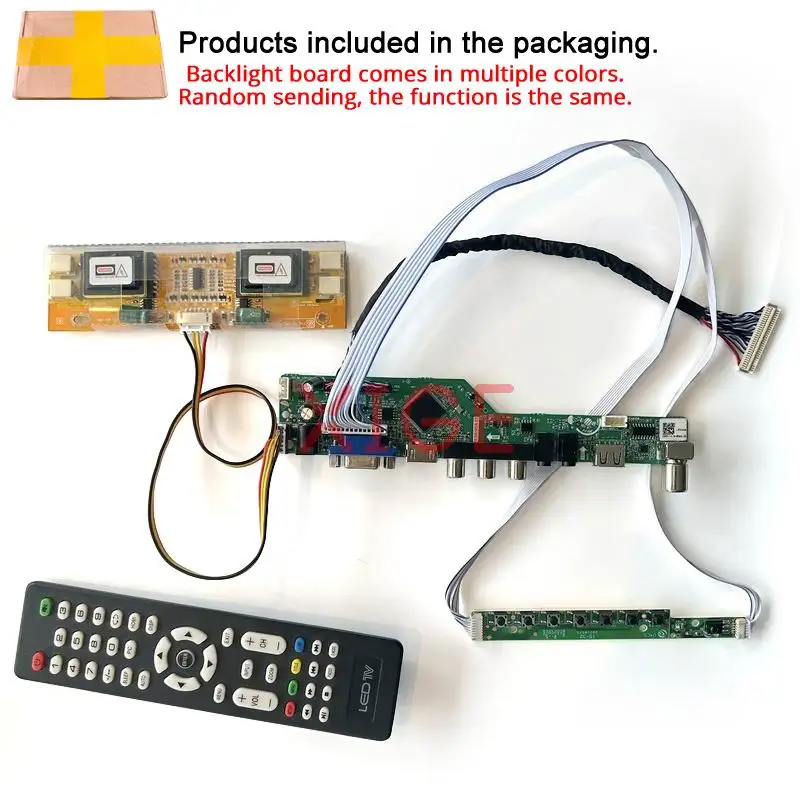 ل M185B1-L01 TMS185WX1-01TB LCD سائق تحكم مجلس 1366*768 4CCFL التناظرية شاشة التلفزيون عدة لتقوم بها بنفسك LVDS 30 دبوس AV + USB + IR + VGA + HDMI