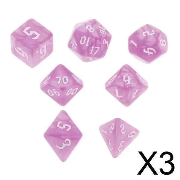

3xПолигранные кубики с различными цифрами, гравированные головоломки, подарки фиолетового цвета