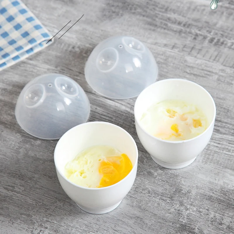 2Pcs Microwave Egg Cooker Boiler Maker Mini Portable Quick Egg Cooking Cup Steamed Tools For Breakfast view 4