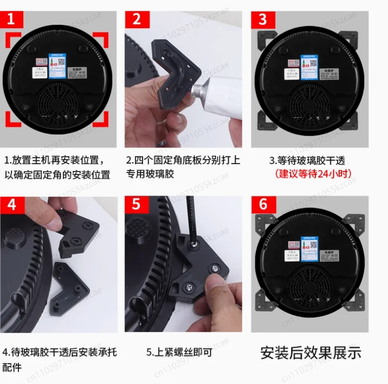 Hidden Induction Cooktop Dining Table, Commercial Grade with Rock Slab Top, Invisible Built-in for Hot Pot