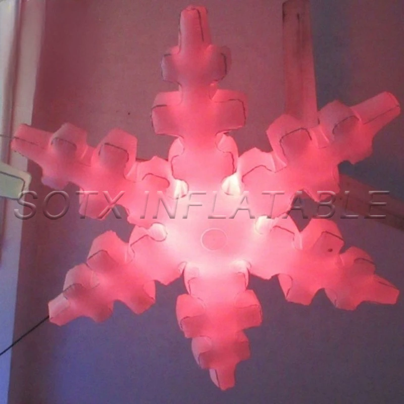 

Toys Customized Party Hall Decoration Rave Party Theme Luminescent Giant Inflatable Snowflakes for Birthday