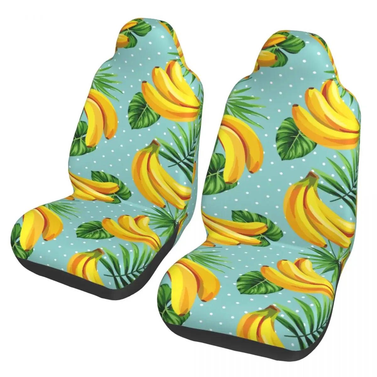 Banana Summer Fruits Universal Car Seat Cover for most cars For SUV Tropical Palm Leaves Seat Covers Fabric Fishing