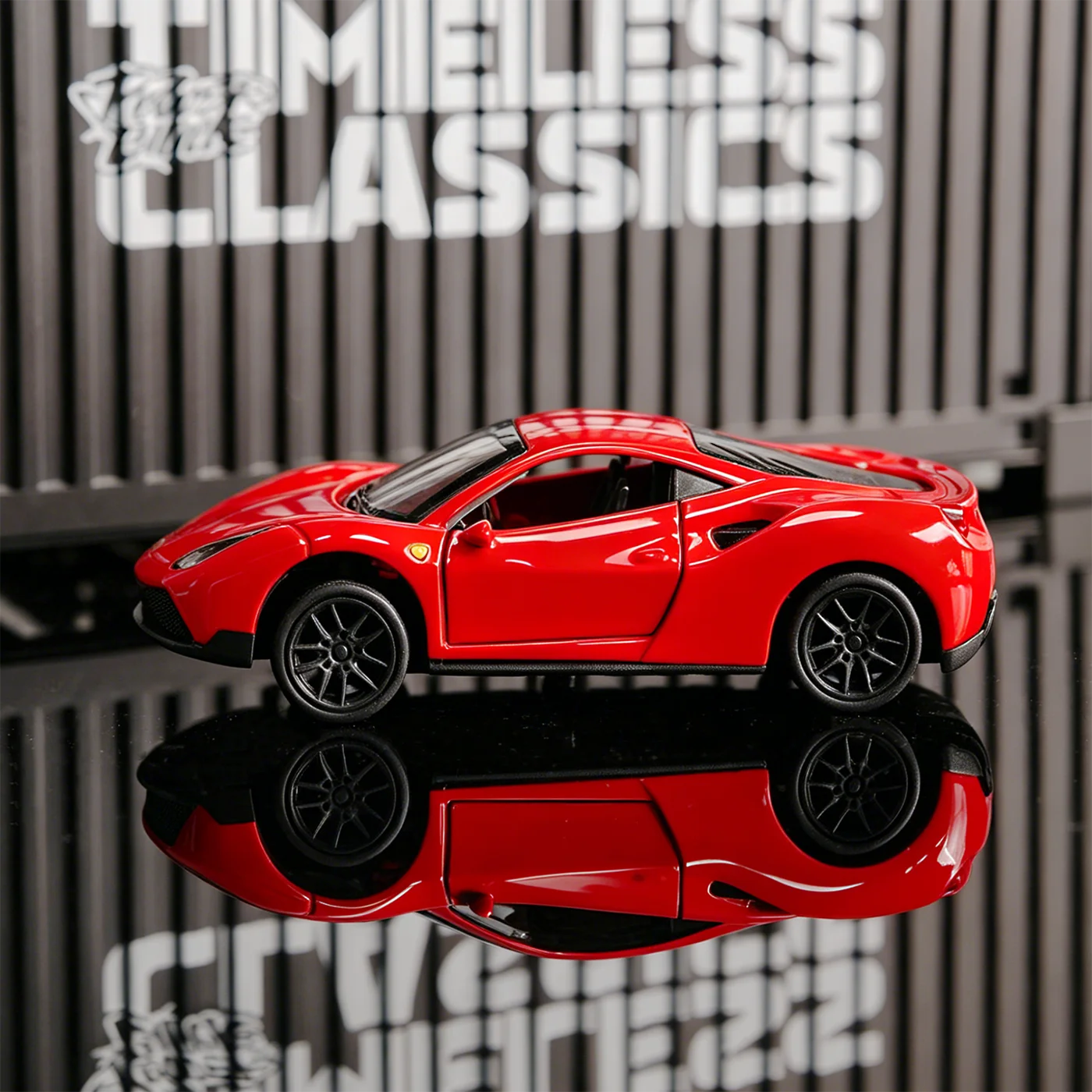 1:32 Red 488 GTB Diecast Sports Car, Alloy Coupe Model, Pull-Back Collectible Toy with Open Doors, Kids Birthday Gift for Sports view 5