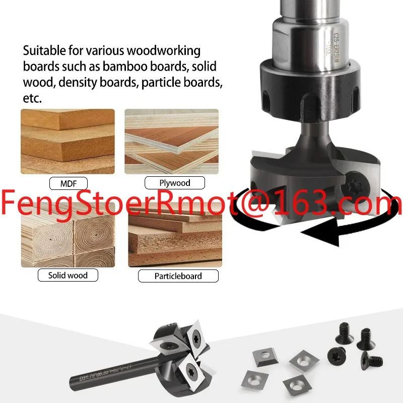 6.35/8/12/12.7 mm four-blade removable T-type broken plate knife slotting