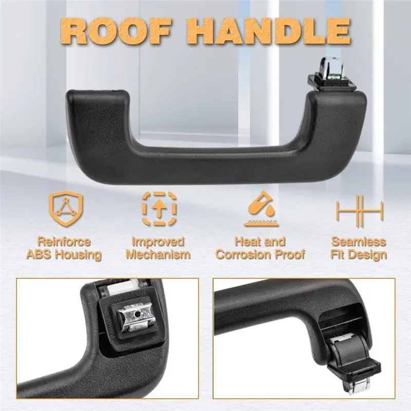 ABGR-For A4L Q5 A6L C7 B8 Q3 A5 S4 متوافق مع مقبض سقف رايلور-مقبض سقف أسود داخلي 1 قطعة أمامي يسار &