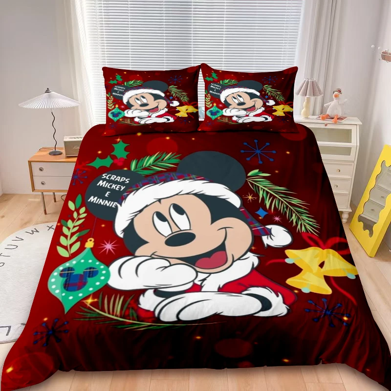 

Комплект пододеяльников Микки Минни Рождество с Рождеством мультфильм комплект постельного белья Королева короля для детей Декор спальни
