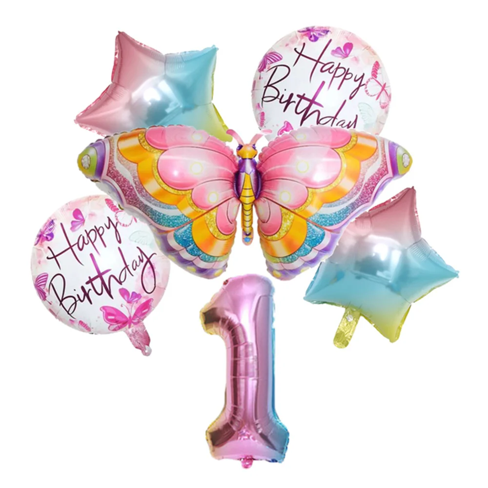 

Butterfly 32inch Number Balloons Set Gradient Color Baby Shower Decor Helium Ballon Birthday Party Wedding Decoration Globos