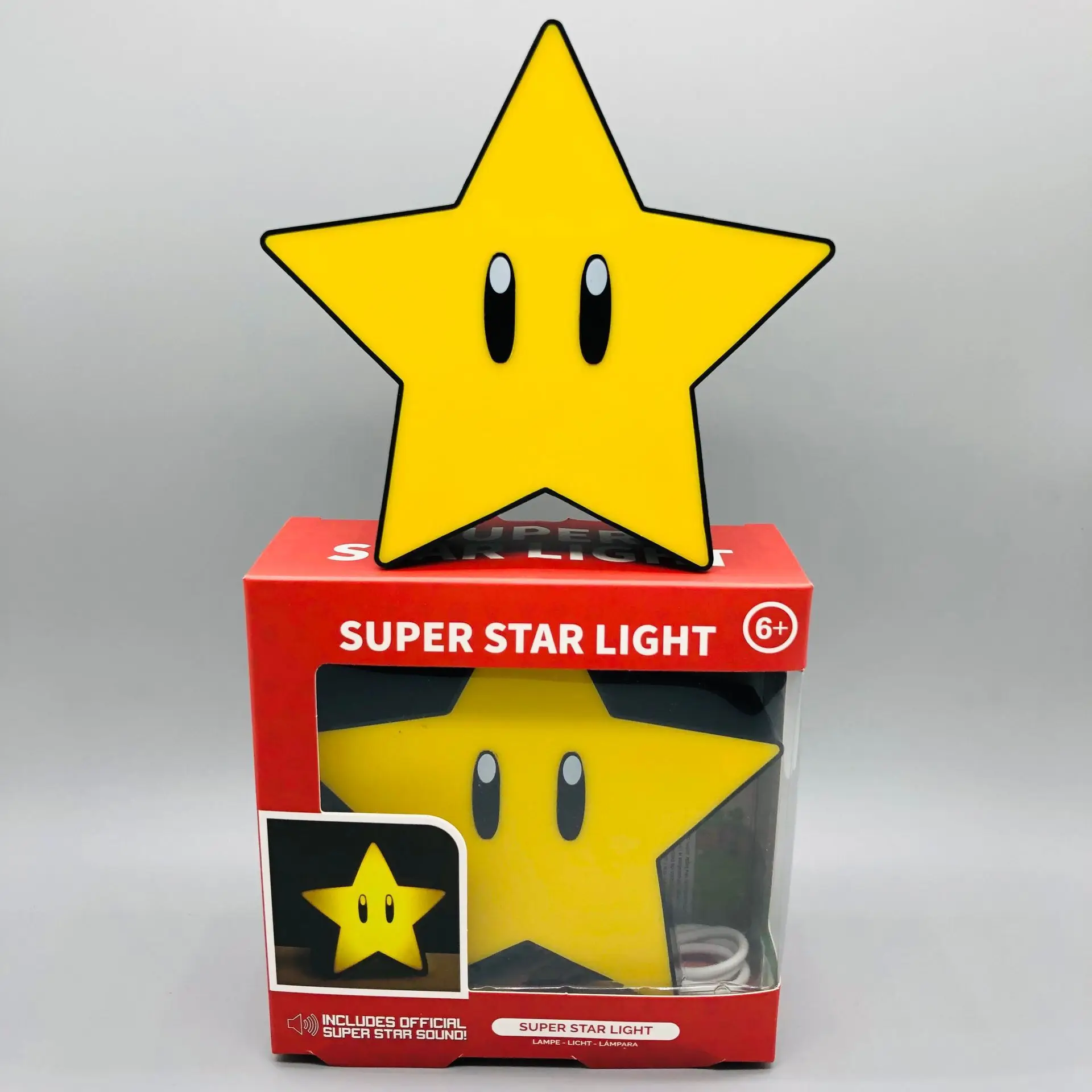 LED Super Mario Bros Lamp Super Star Light Led Music Atmosphere Night Light Sound Usb Charging Desk Lamp For Kids Gifts Toys