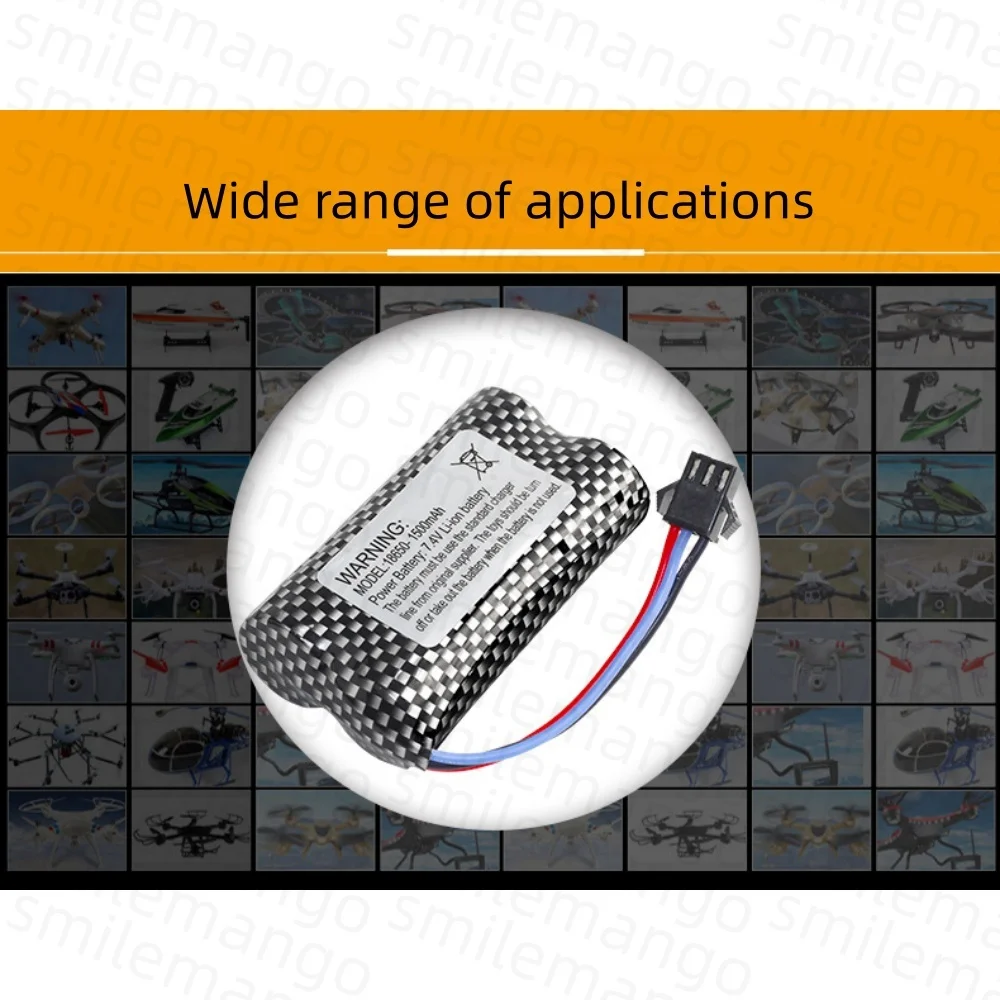 Akumulator do zdalnie sterowanego samochodu MN82 MN128 MN78 7.4V 1500mAh, ładowarka LC79 do samochodu kaskaderskiego RC sterowanego gestami zegarkiem SM3p — zdjęcie produktu 5