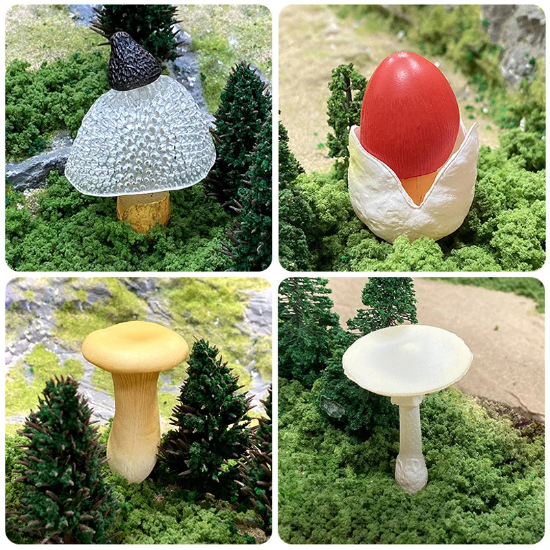 Simulation Mushroom Fungus Matsutake Figurines Fairy Garden Model Vegetable Early Education Teaching Toy Home Decor Ornament