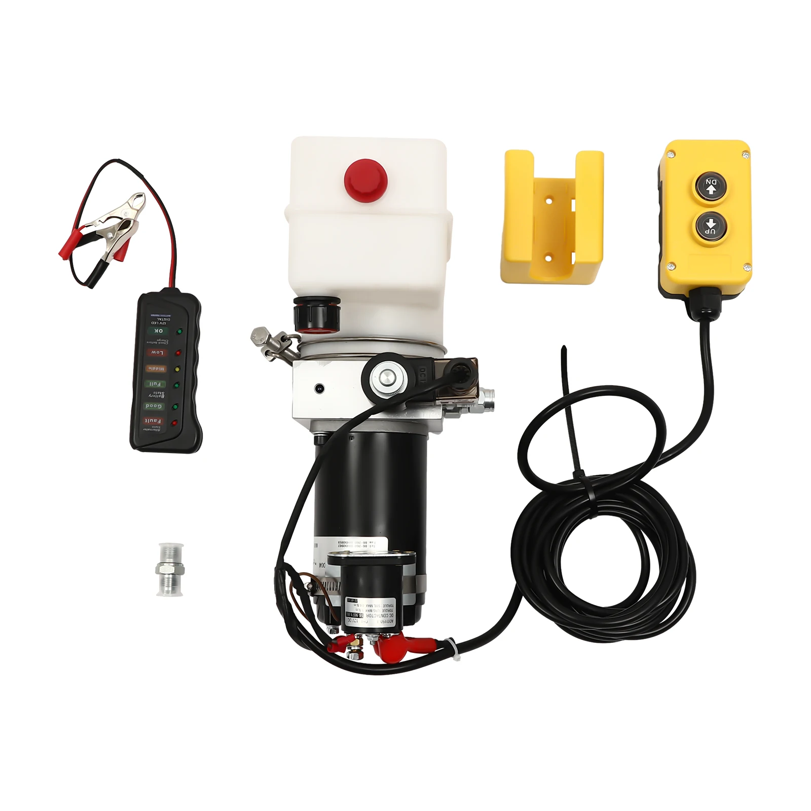 덤프 트레일러 유압 동력 장치 12V 단동 덤프 트럭 유압 펌프용 800W 1.5L//1.58Qt 유압 펌프