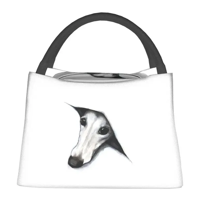 

Custom Daffodil Hound Dog Portable Lunch Box Leakproof Whippet Greyhound Cooler Thermal Food Insulated Lunch Bag Container