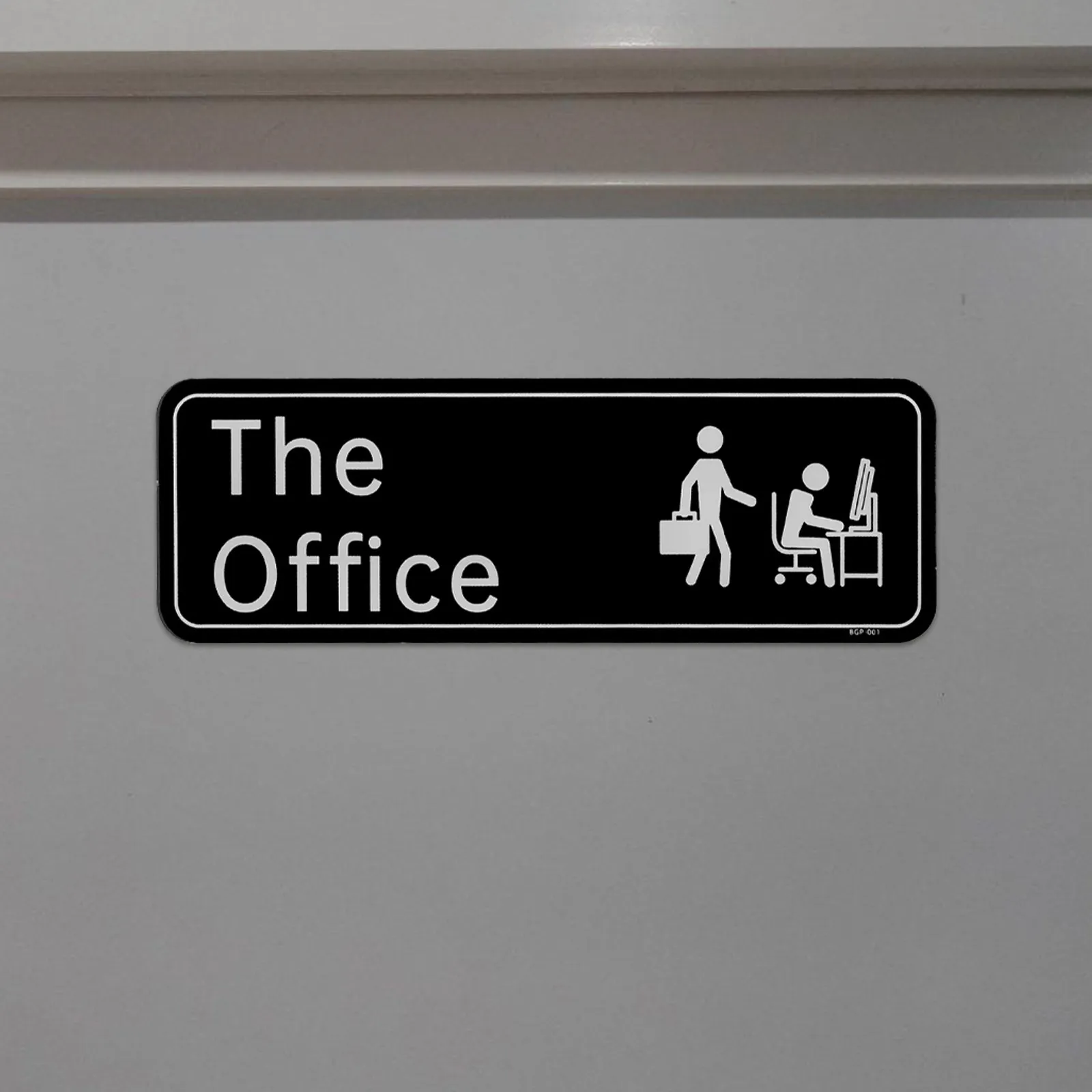 Acrylic Office Sign The Office Door Sign Easy Installation Adhesive Mounting for Wall Glass Metal Smooth Surface Creative Simple