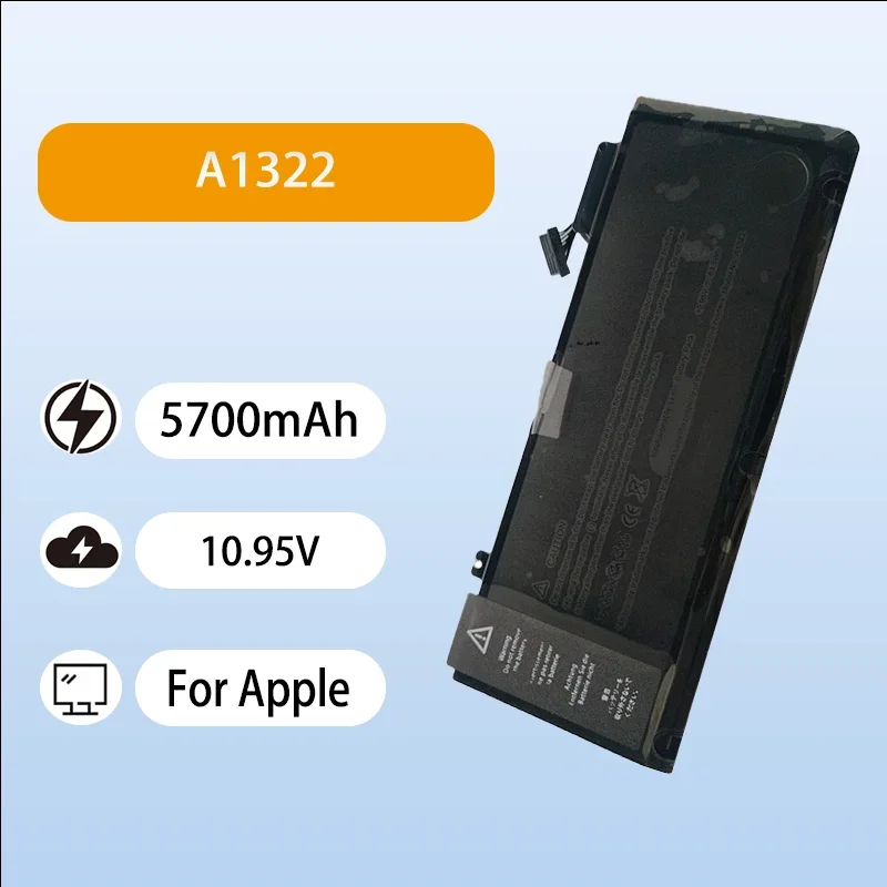 A1322 Laptop Battery Replacement For Apple MacBook Pro 13 A1278 2009 2010 2011 2012 10.95V 5700mAh High Quality Notebook Battery