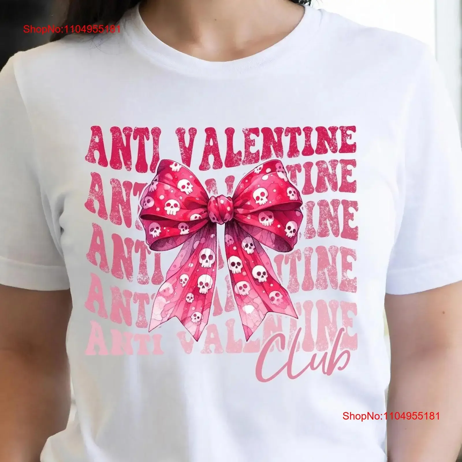 

Anti Valentines Day Club T Shirt Coquette Bow Single People V Galentine's Party Valentine's for Men and Women vintage Washed