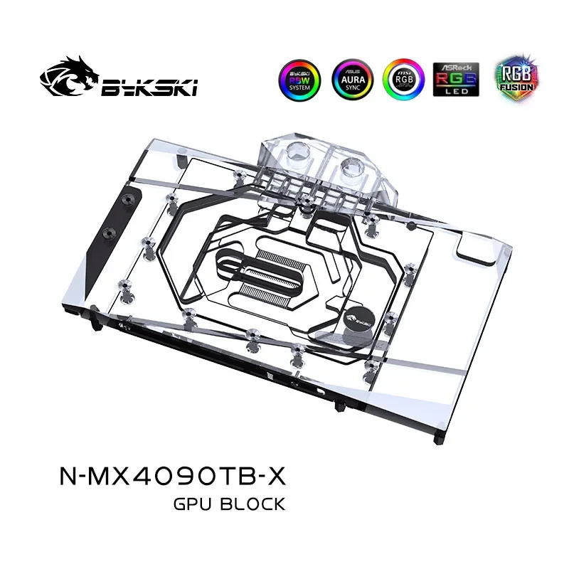 Bykski N-MX4090TB-X GPU Block for MAXSUN RTX4090 Turbo 24G/Palit RTX 4090 GameRock OC Graphics Video Card Water Cooling Radiator