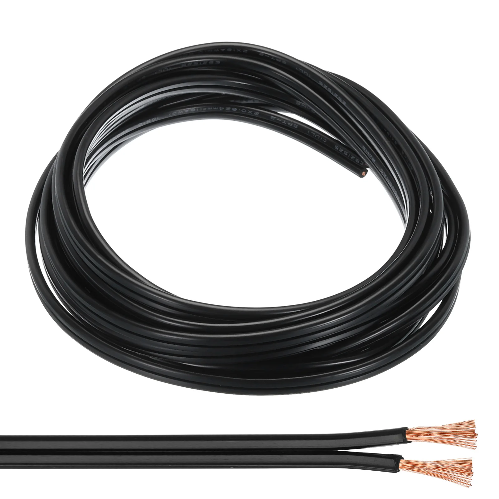 15-100Ft 18AWG PVC Copper Cable 300V SPT-2 Lamp Cord 2 Pins Electrical Wire Insulated Heat Resistant Electronical Flexible Cable