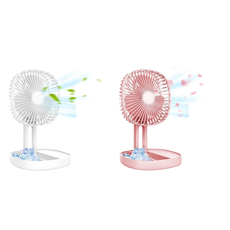 

New Electric Portable Desk Fan Battery Operated Fan Folding Table Fan Quiet USB Plug In Personal Fan For Bedroom