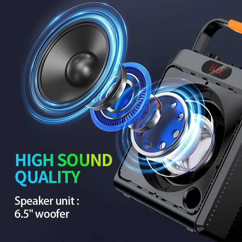 Najlepiej sprzedający się nowy głośnik karaoke AMZ z 2 mikrofonami, przenośny głośnik Bluetooth na imprezy na zewnątrz, urządzenie do karaoke BlueTooth