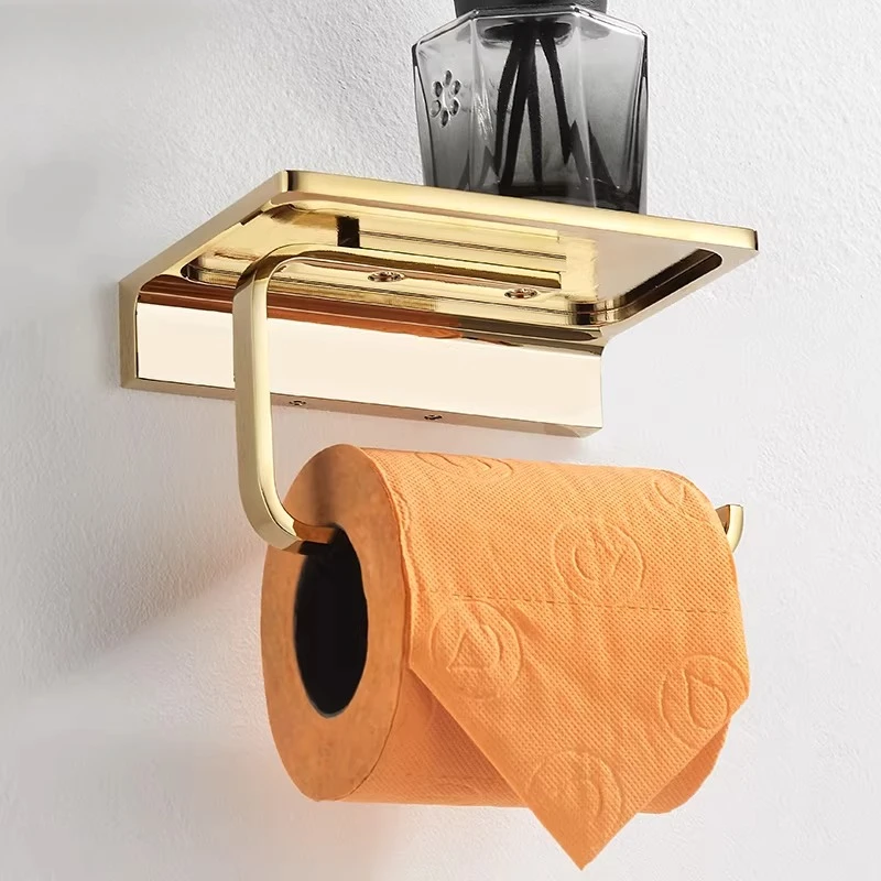 Roll paper holder Mobile phone toilet paper holder No punching Hotel engineering tissue holder Toilet carton