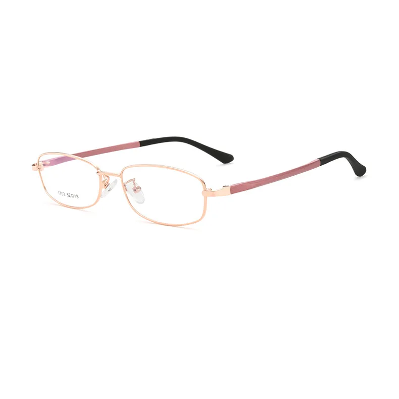 52-18 نظارات قراءة نسائية جديدة خفيفة للغاية بإطار كامل مستطيلة مضادة للزرقاء عدسات طبية مخصصة لقصر النظر الاستجماتيزم