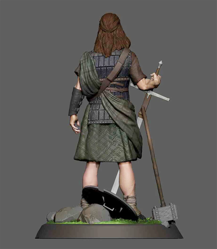 1/24 75mm  1/18 100mm Resin Model Kits Soldiers Battlefield Figure Sculpture Unpainted No Color RW-667