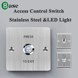 Type 86 Stainless Steel Waterproof NO NC Access Control Switch Exit Button Automatic Reset