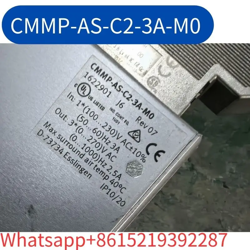 Controlador servo de segunda mão, CMMP-AS-C2-3A-M0, 1622901, teste OK