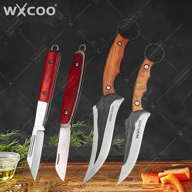 WXCOO Professionelles Multifunktionales Ausbeinmesser Fleischbeil BBQ-Schneider Edelstahl-Küchenmesser Ideal zum Kochen für Köche