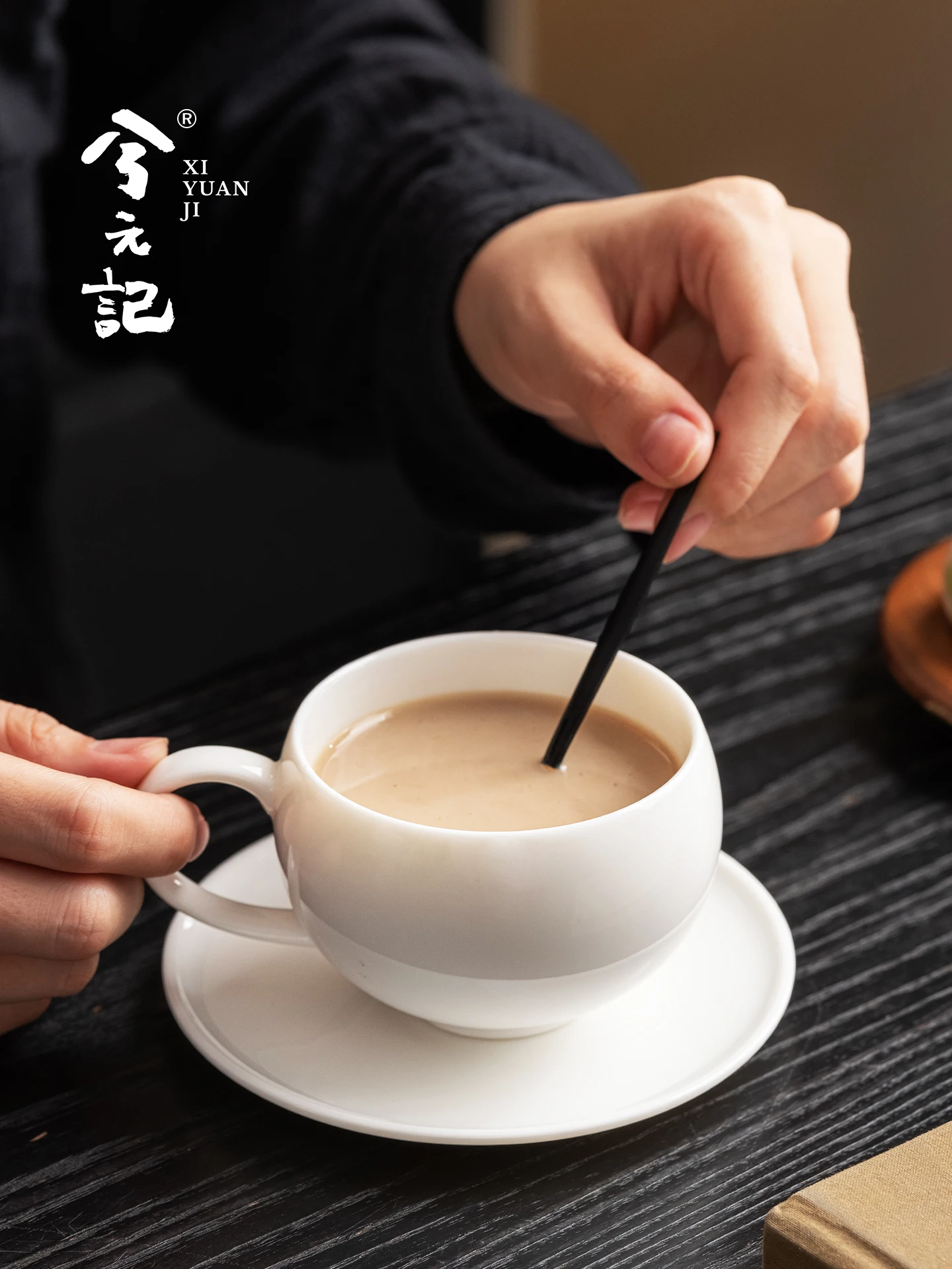 Coffee Cup Ceramic High-End Exquisite Eggcup Latte Art Mutton Fat Jade Good-looking Milk and Saucer Set