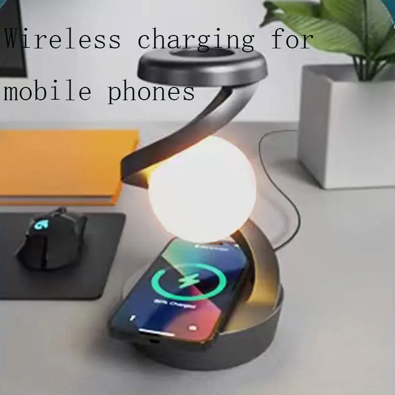 Led Lights Desk Lamp With Floating Sensing, Bedside Lamp, Mobile Wireless Charging Night Light, Convenient Night Lighting