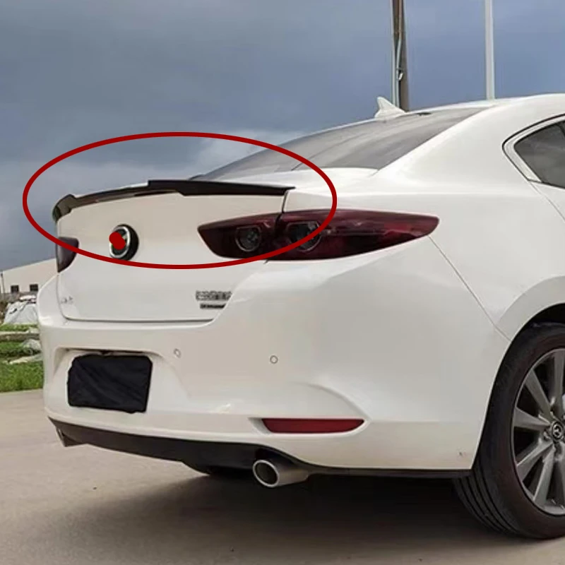 

Suitable for Mazda Enclave M4 Blade Compression Wing Rear Luggage Lid Spoiler Fender Carbon Black Sports Modified Parts 2020+