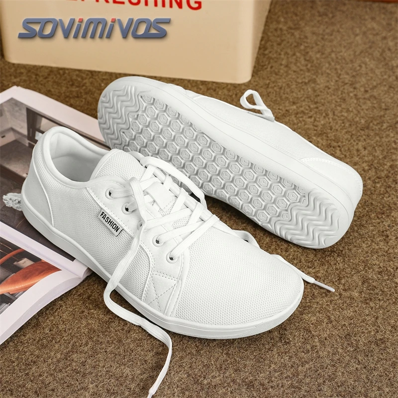 

SOVIMIVOS Men's Plus Size Casual Sneakers, Lightweight Non-slip Walking Shoes for Big & Tall Minimalist Barefoot Casual Sneakers
