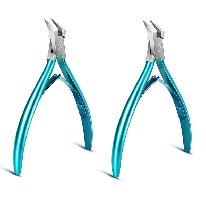 2Pcs Toenail Clipper Straight Blade for Ingrown and Thick Nails -Stainless Steel and Sharp Pointed Tip Ingrown Nail Clipper