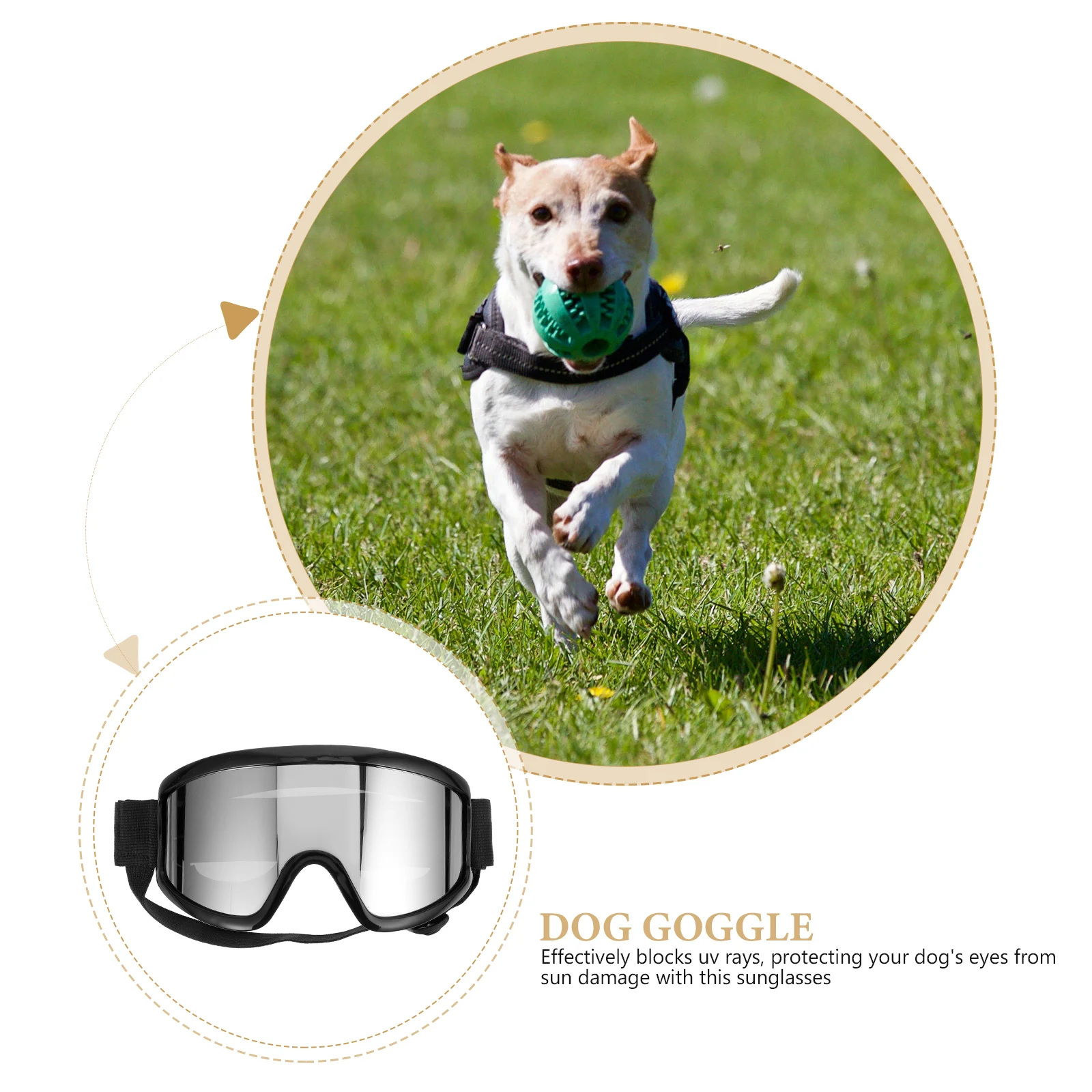 

Dog Sunglasses Small Breed Comfortable Uv Protection Windproof Dog Goggles Stylish Outdoor Pet Glasses Cat Goggle