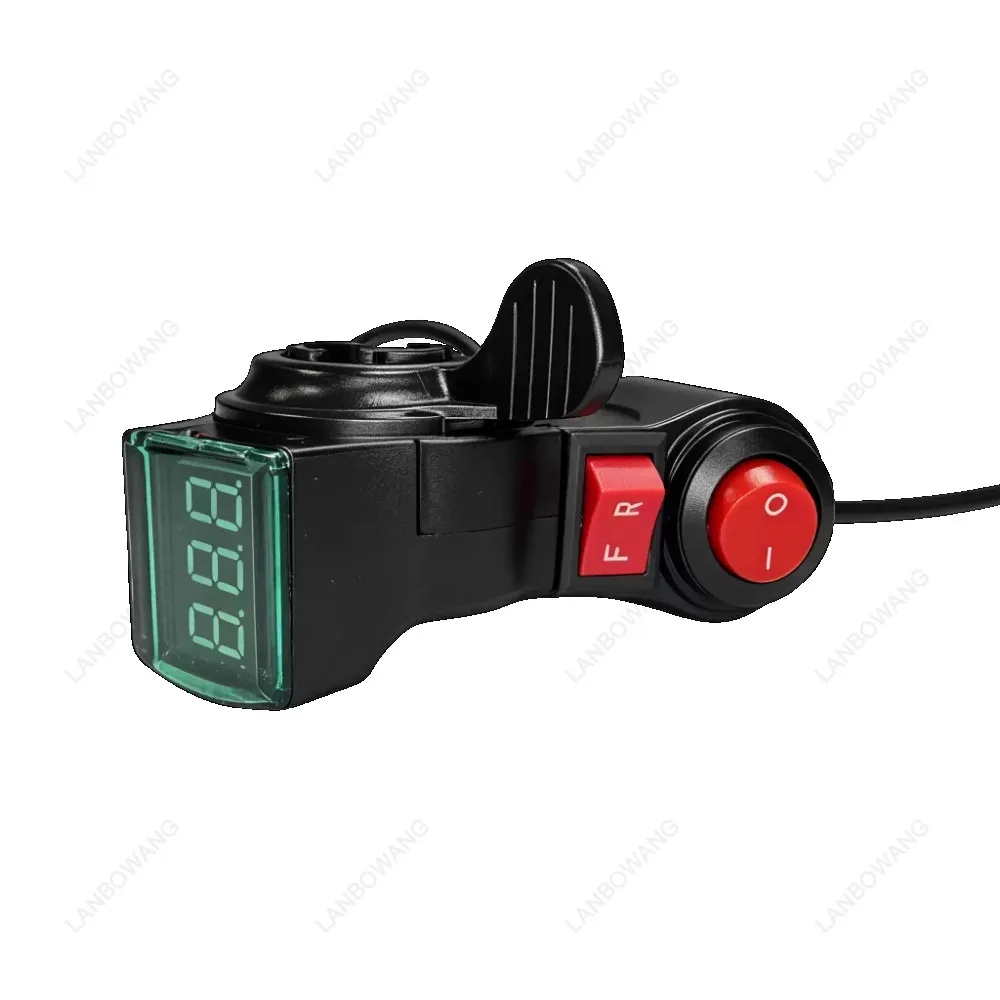 24V 36V 48V 60V 72V Universal Digital Display Power Indicator Throttle Speed Control Handle E‑Bike Accessory