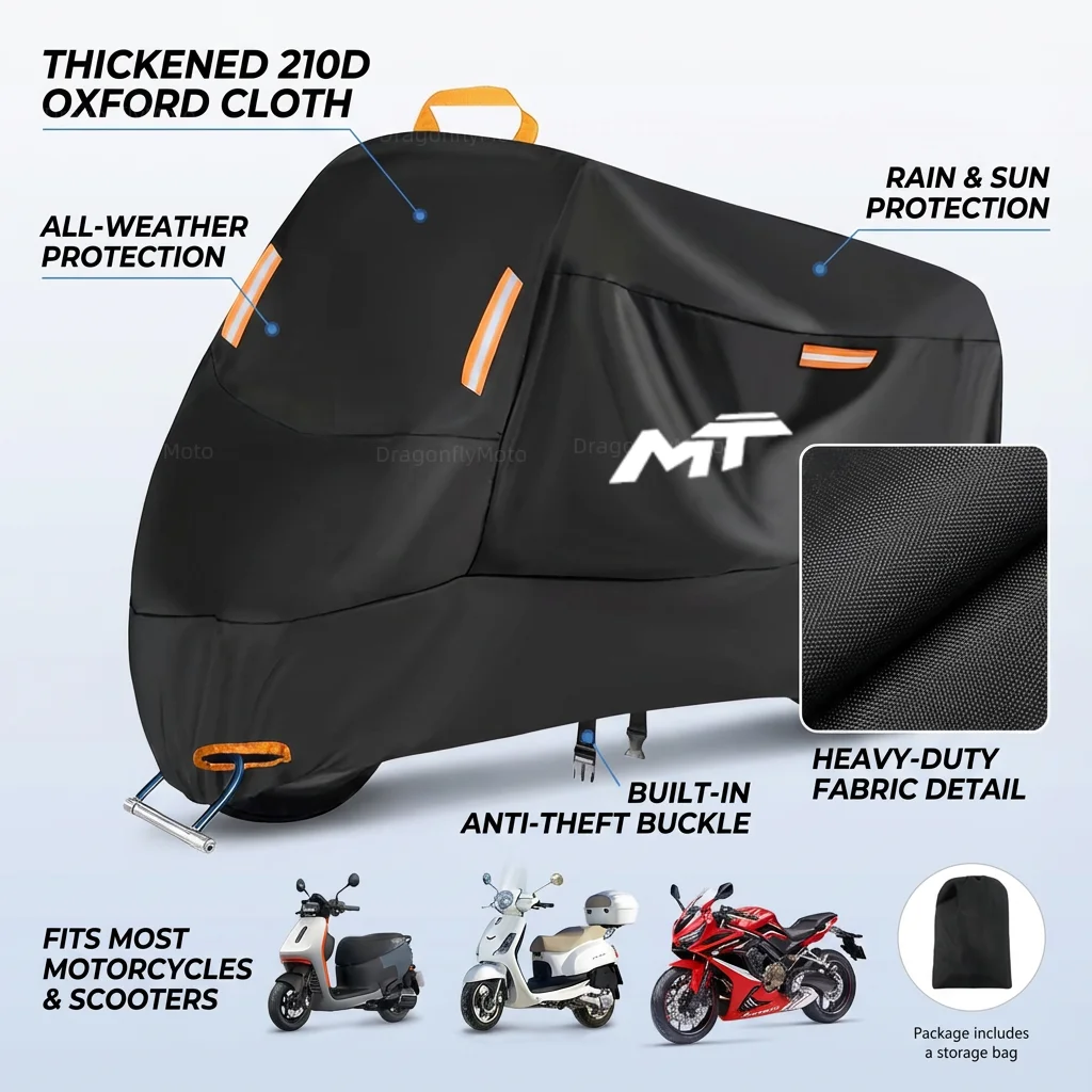 For Cfmoto Cf moto 450Mt 650Mt 700Mt 800Mt 450 700 800 Mt Motorcycle Cover 210D Oxford All Season Outdoor Waterproof Dust Debris
