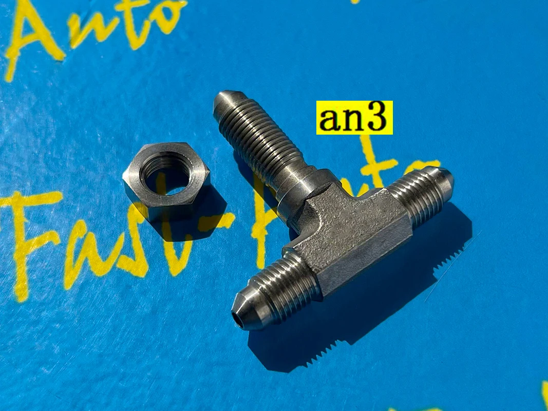 AN-3 (AN3 3AN) Stainless steel TEE Bulkhead hose Fitting an3 tee bulkhead brake hose fitting