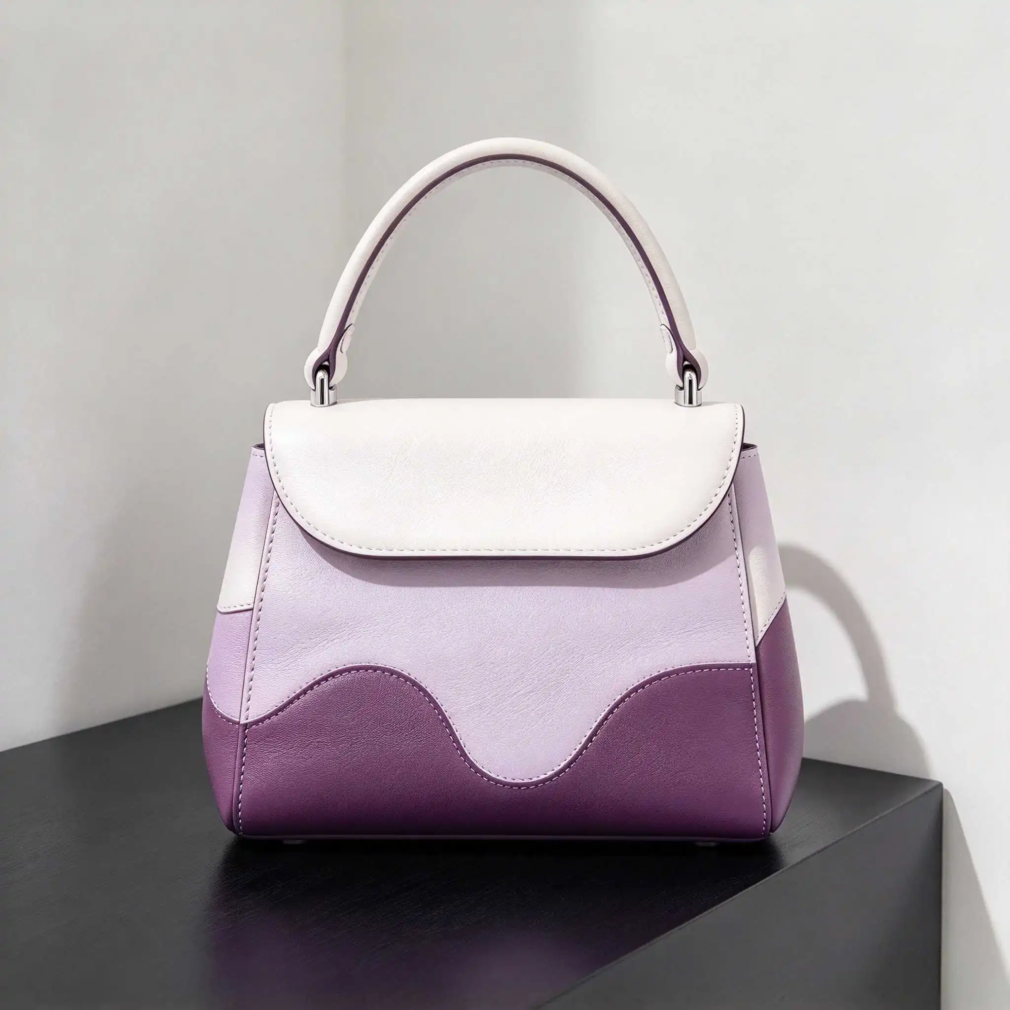 Luxury Designer Women's Purple Gradient Handbag Modern Stylish Premium Look Large Capacity Casual Work Daily Tote Bag