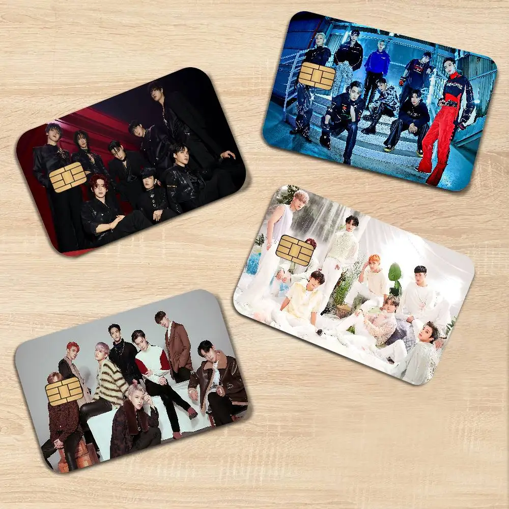 KPOP Hot A-Ateez Singer Credit Card Skin Stickers for VISA Bank Card Transportation Card Waterproof Sticker Anti-scratch Gift