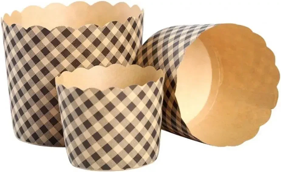 Halley Cup Taza grande, pequeña, mediana, para muffins, taza para pastel con revestimiento grueso, vaso de papel para pan