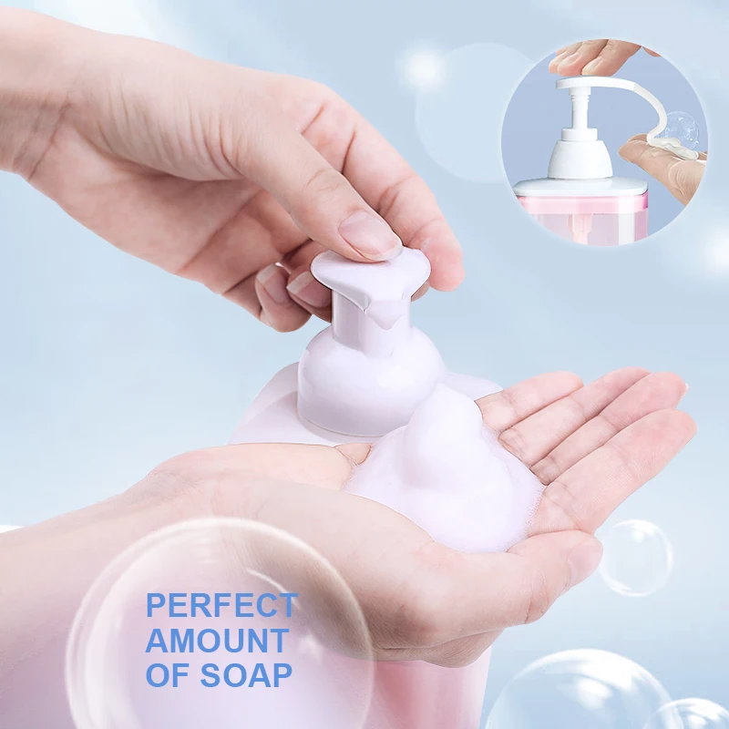 420ml Hand Soap Dispenser Set 2 Pack Liquid Soap Bottle Refillable Empty Shampoo Conditioner Container for Bathroom Supplies