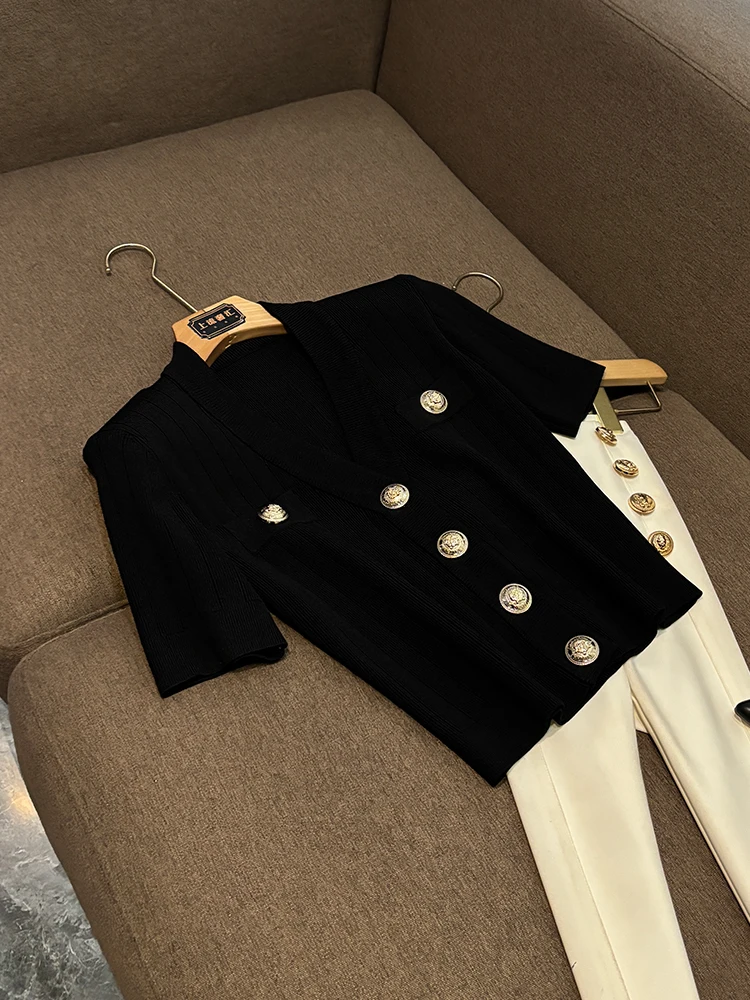 

Faionable Classic Women's Knitted ort Sve Cardigan Sweater D823 New Arrival V-ne Commute Sle Other Fabric Blend