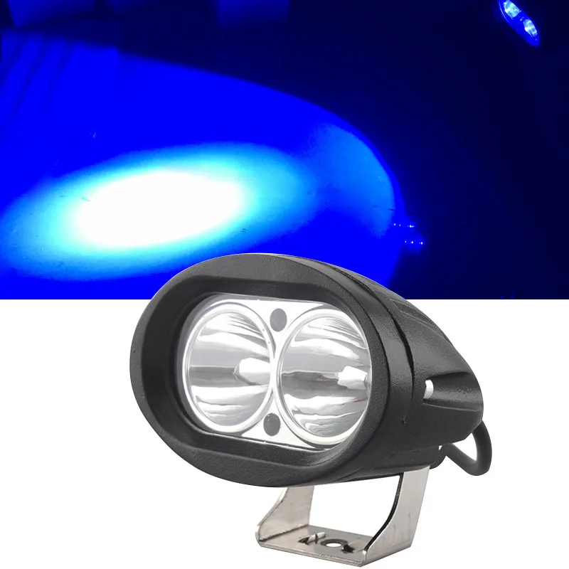 Motorcycle LED Warning Lights 10W Blue Flasher Beacon Warning Lamp Spotlight For Trucks Cars Bus Forklift Ceiling Van SUV 9-60V