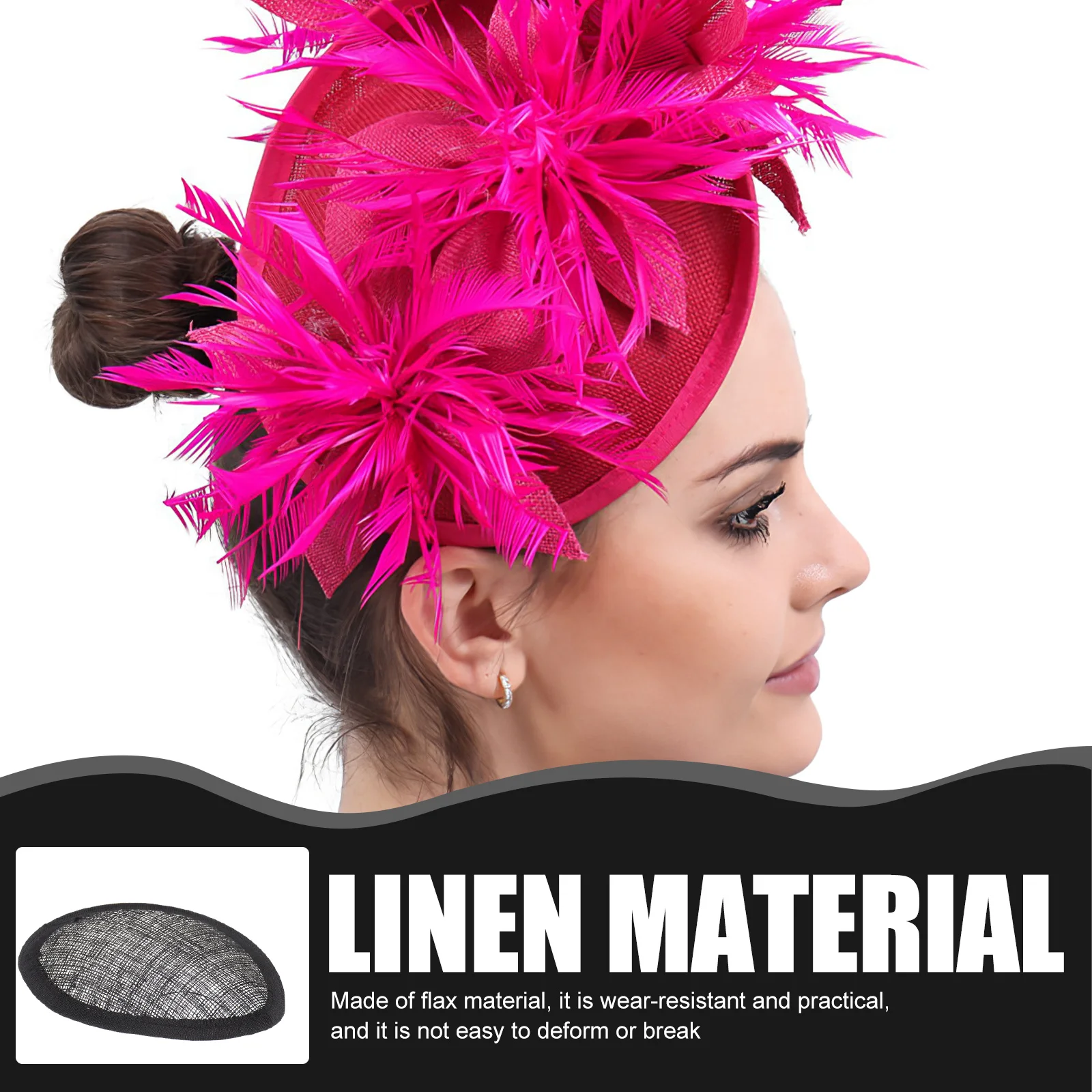 DIY قبعة قاعدة قطرة الماء شكل مادة الكتان مقاومة للاهتراء سهلة صنع القبعات الخاصة بك قبعة قاعدة غطاء الرأس DIY الملحقات